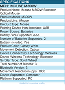 Adesso IMOUSE M300W Bluetooth Optical Mouse - Optical - Wireless