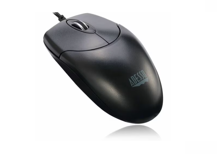 Adesso IMOUSE M6C-TAA Full-size Mouse - Optical - Cable - Black - USB Type C