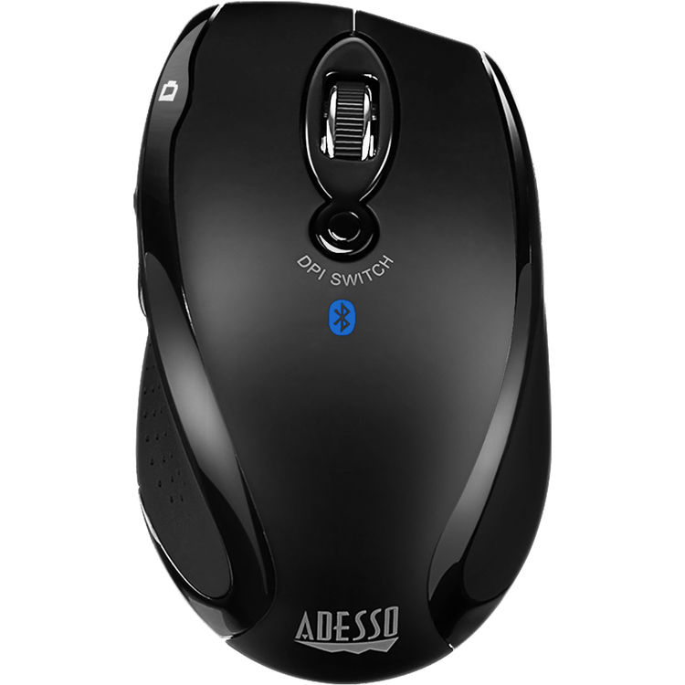 Adesso IMOUSE S200B Bluetooth Ergo Mini Mouse - Optical - Wireless - Black