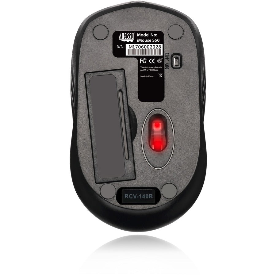 Adesso iMouse S50 - 2.4GHz Wireless Mini Mouse -Optical - 1200 dpi -Scroll Wheel