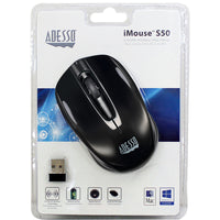 Adesso iMouse S50 - 2.4GHz Wireless Mini Mouse - Travel Mouse - Optical