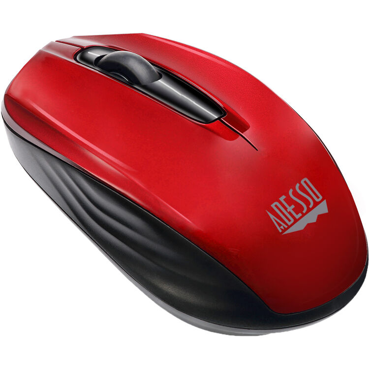 Adesso IMOUSE S50R 2.4GHz Wireless Mini Mouse - Optical - Wireless - Red