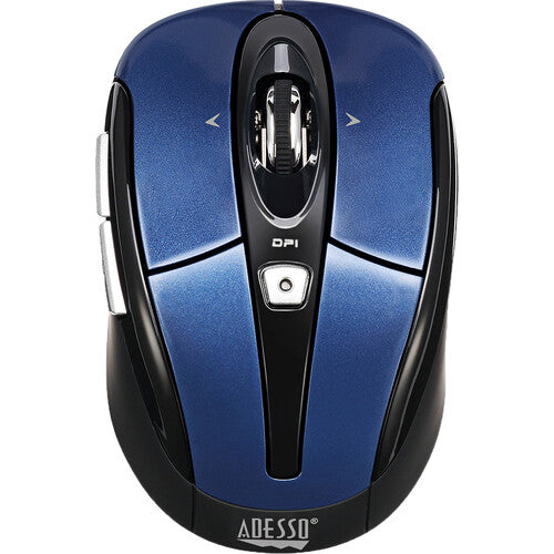 Adesso IMOUSES60L 2.4 GHz Wireless Programmable Nano Mouse - USB - Blue