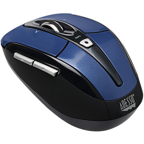 Adesso IMOUSES60L 2.4 GHz Wireless Programmable Nano Mouse - USB - Blue