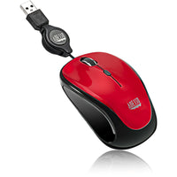 Adesso iMouse S8R - USB Illuminated Retractable Mini Mouse - Optical - Cable