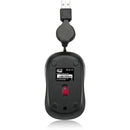 Adesso iMouse S8R - USB Illuminated Retractable Mini Mouse - Optical - Cable