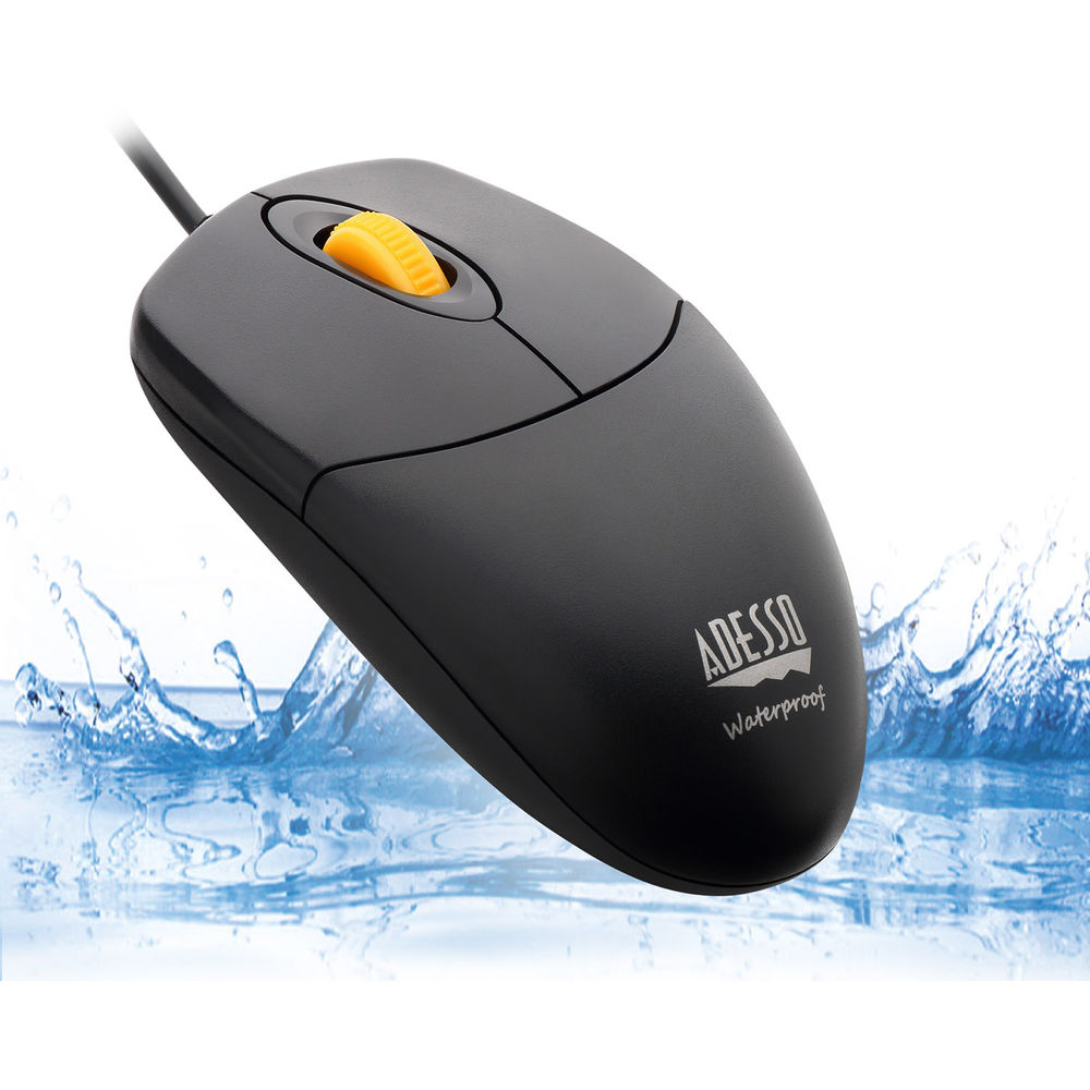 Adesso IMOUSEW3 Waterproof Antimicrobial Mouse with Magnetic Scroll Wheel