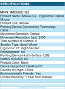 Adesso iMouse G2 - Ergonomic Optical Mouse - Optical - Cable - Black - USB