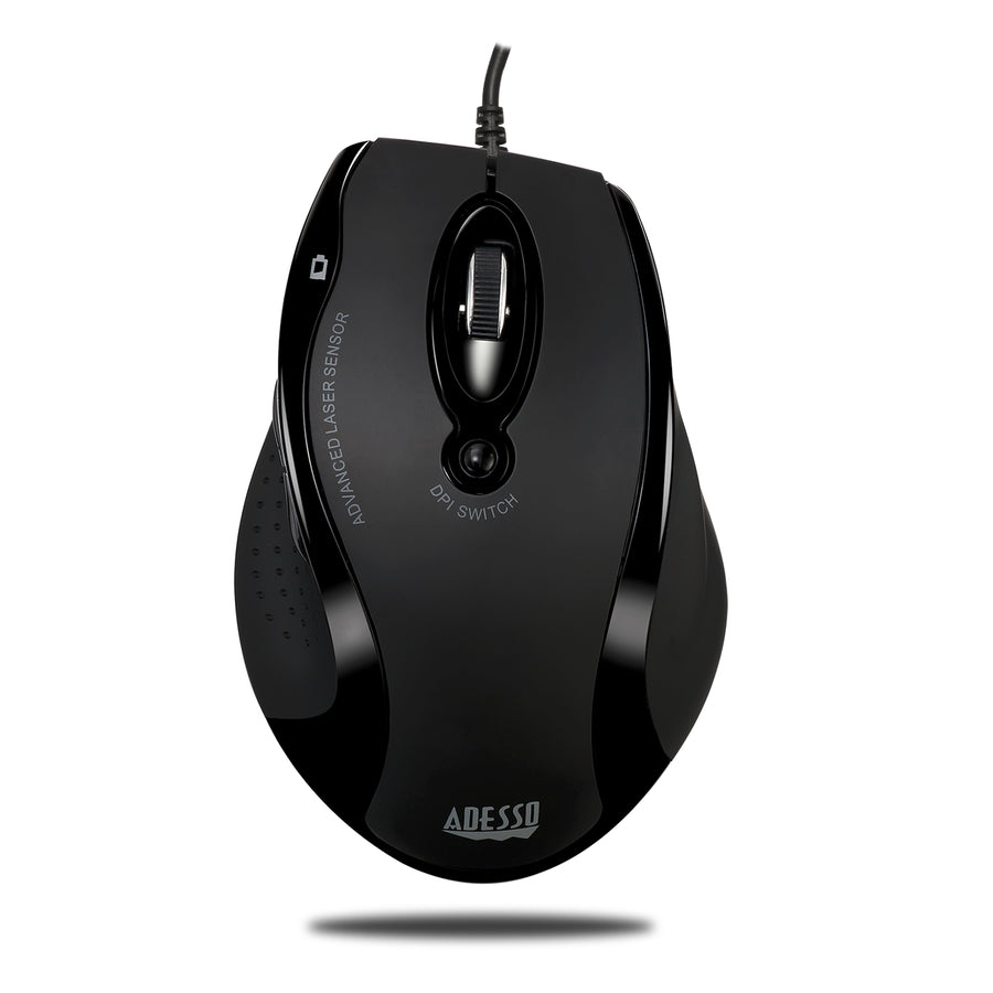 Adesso iMouse G2 - Ergonomic Optical Mouse - Optical - Cable - Black - USB