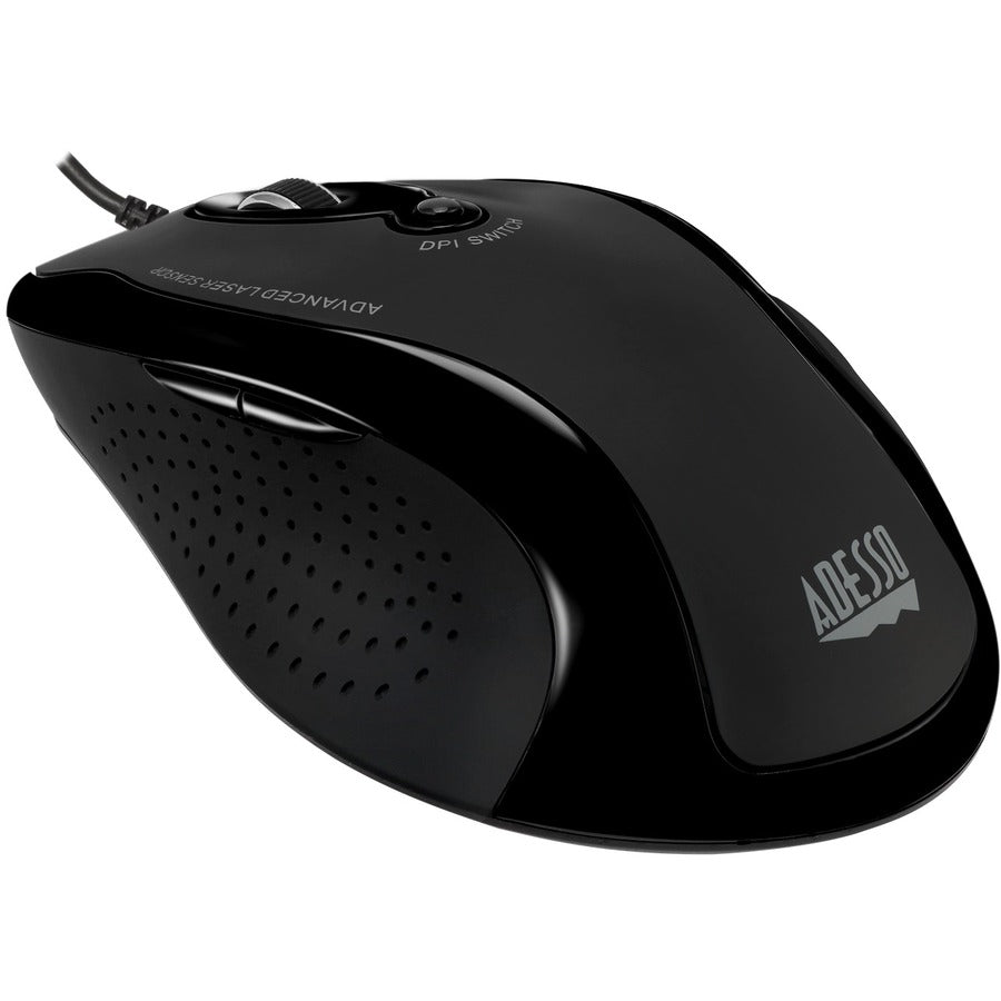 Adesso iMouse G2 - Ergonomic Optical Mouse - Optical - Cable - Black - USB