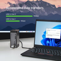 Belkin INC020TTSGY 11-in-1 Triple Display USB-C Docking Station - 10 Gbps