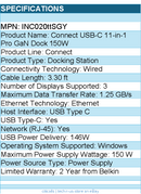 Belkin INC020ttSGY 11-in-1 Triple Display USB-C Docking Station - 10 Gbps