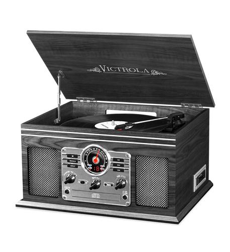 Victrola INN-VTA-200B-GRY 6-in-1 Victrola Entertainment Center