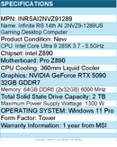 MSI INRSAI2NVZ91289 Infinite RS AI 2NVZ9-1289US Gaming Desktop