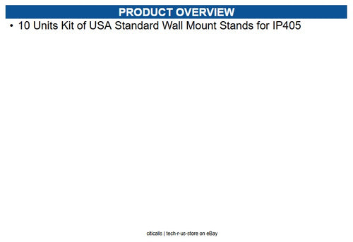 AudioCodes IP405-WALLMOUNT-USA 10 Units, USA IP405 wall mount stands for IP405