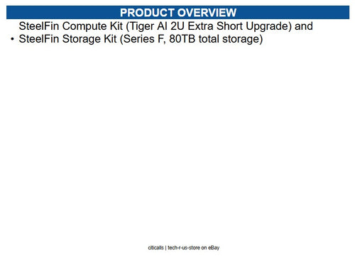 ipConfigure IPC-BDL7-T2ESAIU-80R5-44 SteelFin AI Compute Kit, 80TB Storage Kit