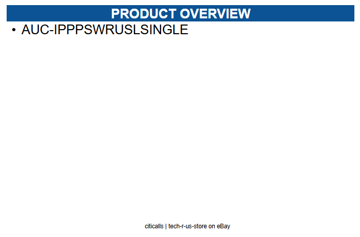 AudioCodes IPP-PS-WR-US-LSINGLE AUC-IPPPSWRUSLSINGLE