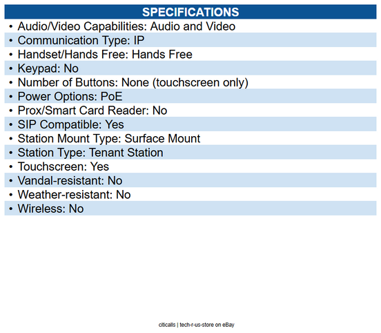 Aiphone IXG-2C7-L IXG2C7L Video Master Station - Video Door Phone Master Station