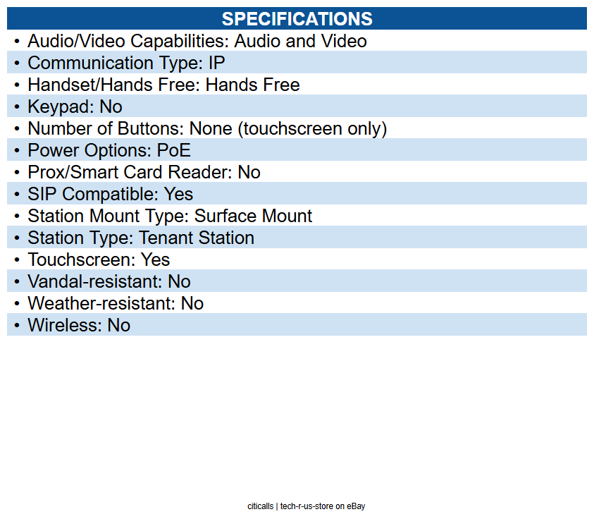 Aiphone IXG-2C7-L IXG2C7L Video Master Station - Video Door Phone Master Station