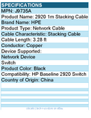 HPE J9735A 2920 1m Stacking Cable - 3.28 ft Network Cable for Network Device