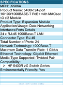 HPE J9986A 5400R 24-port 10/100/1000BASE-T PoE+ with MACsec v3 zl2 Module