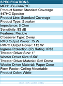 Harman JBL Professional JBL-C447HC Standard Coverage 447HC Speaker