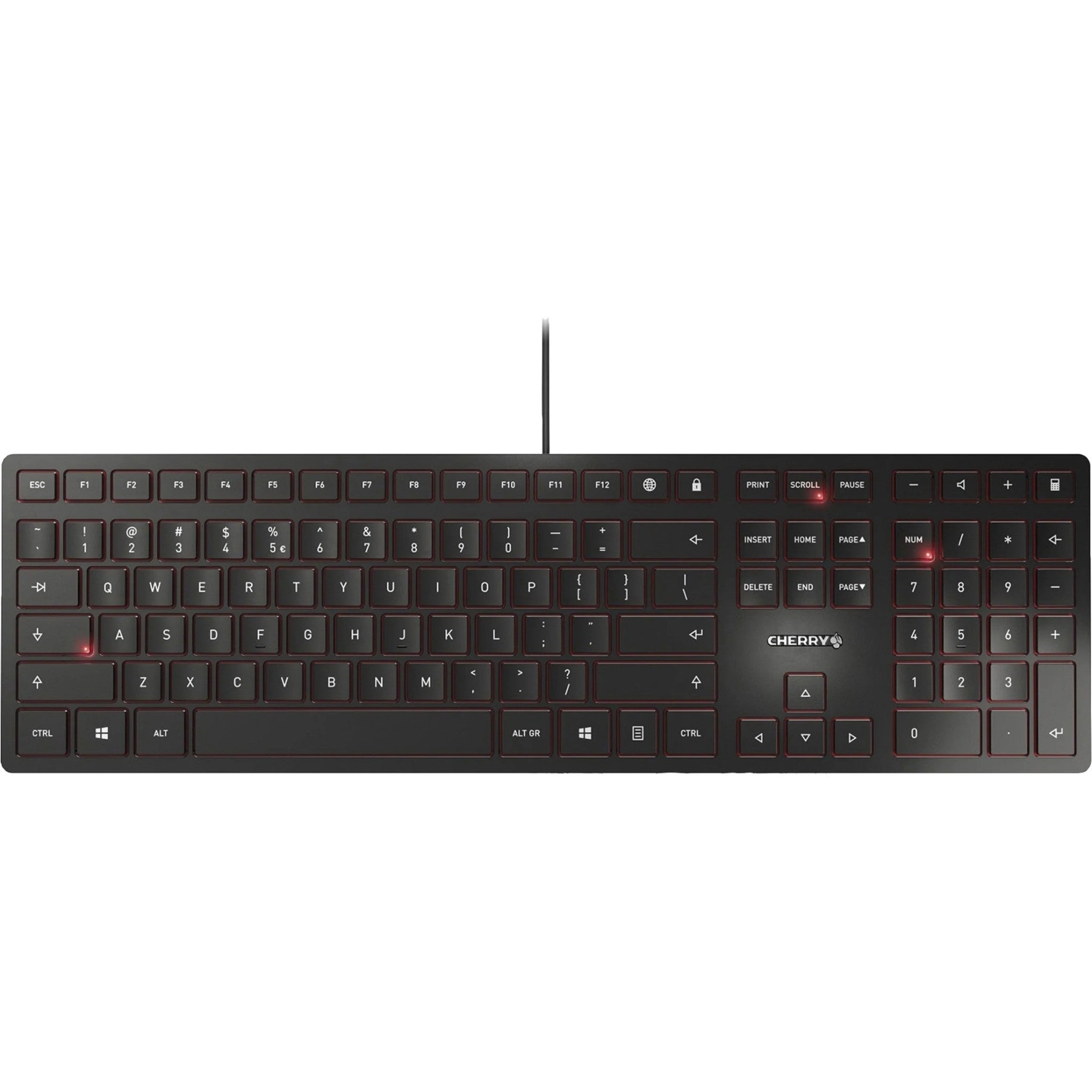Cherry JK-1600EU-2 KC 6000 SLIM Black Wired Keyboard Full Size Ultra Flat Design