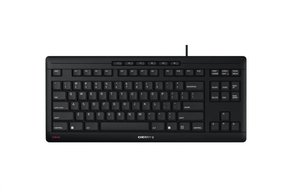 CHERRY JK-8600US-2 STREAM TKL Wired Keyboard - Compact,Black,Quiet