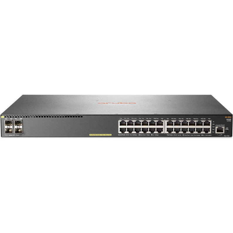 HPE JL255A#ABA Aruba 2930F 24G PoE+ 4SFP+ Switch - 24 Ports - Manageable