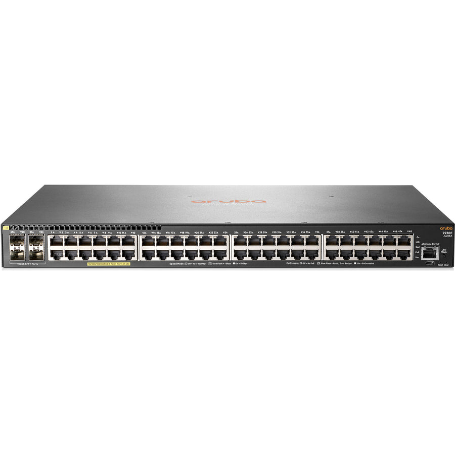 HPE JL256A#ABA Aruba 2930F 48G PoE+ 4SFP+ Switch - 48 Ports - Manageable