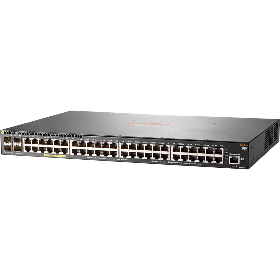HPE JL256A#ABA Aruba 2930F 48G PoE+ 4SFP+ Switch - 48 Ports - Manageable