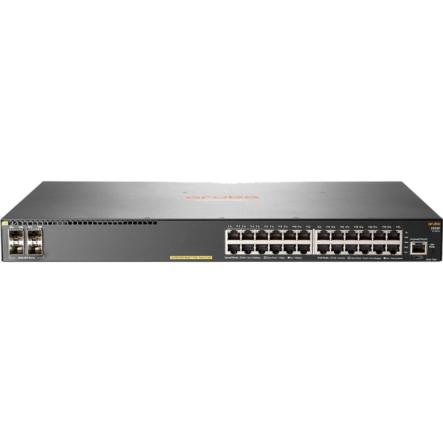 HPE JL261A#ABA Aruba 2930F 24G PoE+ 4SFP Switch - 24 Ports - Manageable