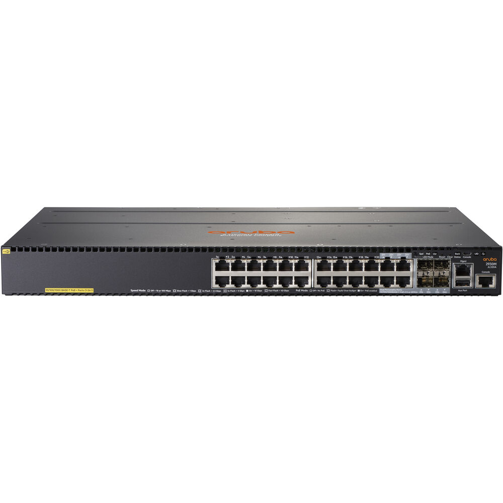 HPE JL320A 2930M 24G POE+ with 1 - Slot Switch - 2 Layer Supported
