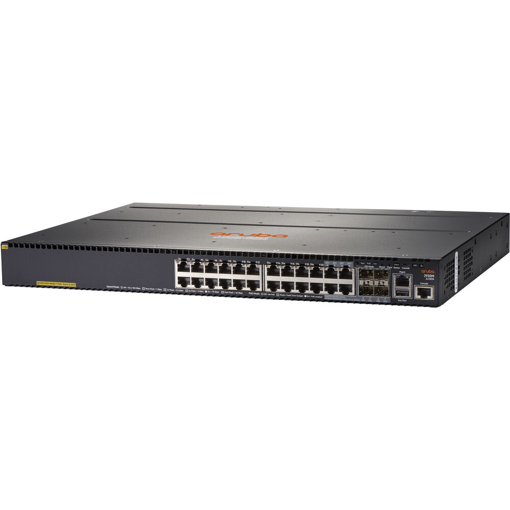 HPE JL320A 2930M 24G POE+ with 1 - Slot Switch - 2 Layer Supported