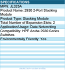 HPE JL325A 2930 2-Port Stacking Module - For Data Networking