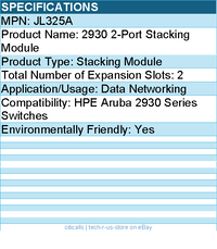 HPE JL325A 2930 2-Port Stacking Module - For Data Networking