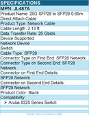 HPE JL487A 25G SFP28 to SFP28 0.65m Direct Attach Cable - 2.13 ft - Black