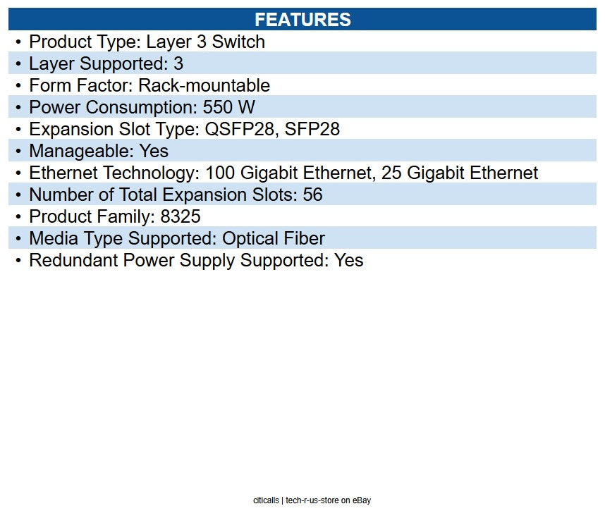 HPE JL624A#ABA Layer 3 Switch - Manageable - 3 Layer Supported - Modular - 550 W