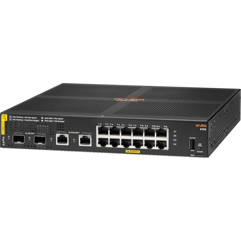 HPE JL679A#ABA 6100 Ethernet Switch - 12 Ports - Manageable - 2 Layer