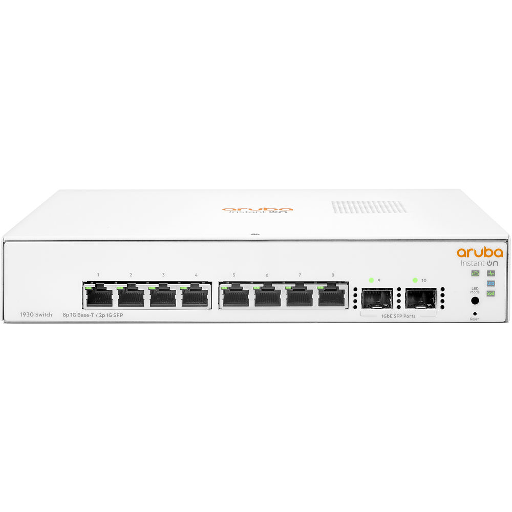 HPE JL680A#ABA Instant On 1930 8G 2SFP Ethernet Switch - 10 Ports - Manageable