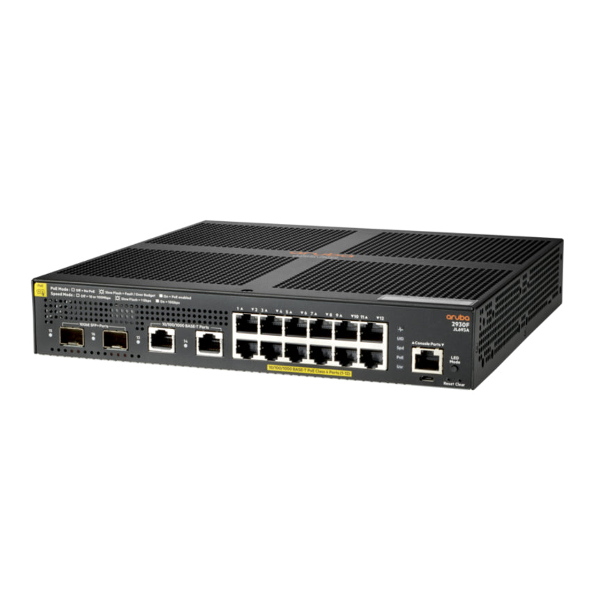 HPE JL693A#ABA 2930F 12G PoE+ 2G/2SFP+ Ethernet Switch - 16 Ports