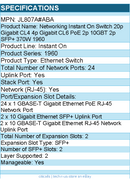 HPE JL807A#ABA Instant On Switch - 20p Gigabit CL4 4p Gigabit CL6 PoE 2p 10GBT