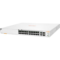 HPE JL807A#ABA Instant On Switch - 20p Gigabit CL4 4p Gigabit CL6 PoE 2p 10GBT