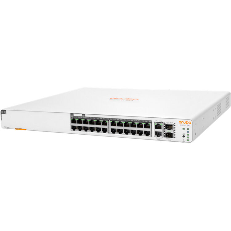 HPE JL807A#ABA Instant On Switch - 20p Gigabit CL4 4p Gigabit CL6 PoE 2p 10GBT