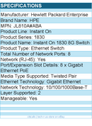 HPE JL810A#ABA Instant On 1830 8G Switch - 8 Ports - Manageable