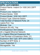 HPE JL812A#ABA Instant On 1830 24G 2SFP Switch - 24 Ports - Manageable