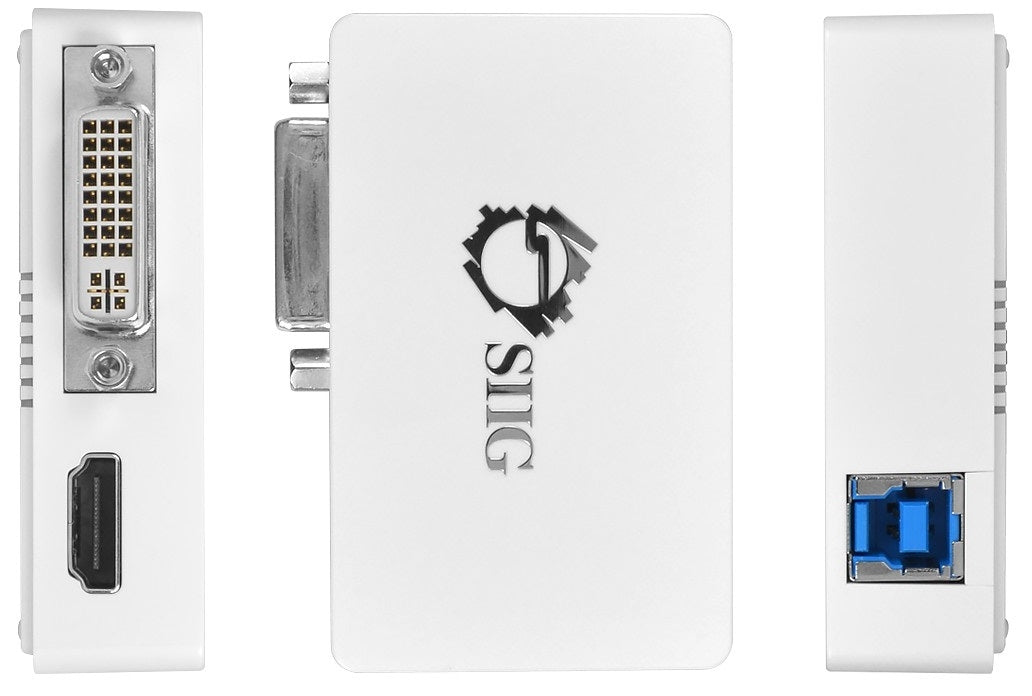 SIIG JU-H20511-S1 USB 3.0 to Video DVI Dual Display Adapter Retail
