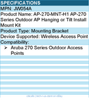 HPE JW054A Mounting Bracket - For Aruba 270 Series Outdoor Access Points