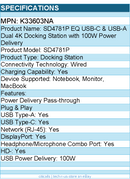 Kensington K33603NA SD4781P EQ USB-C & USB-A Dual 4K Docking Station