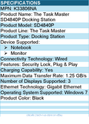 Kensington K33806NA SD4840P USB-C TRIPLE VIDEO DOCK - for Notebook, Monitor